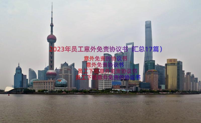 2023年员工意外免责协议书（汇总17篇）