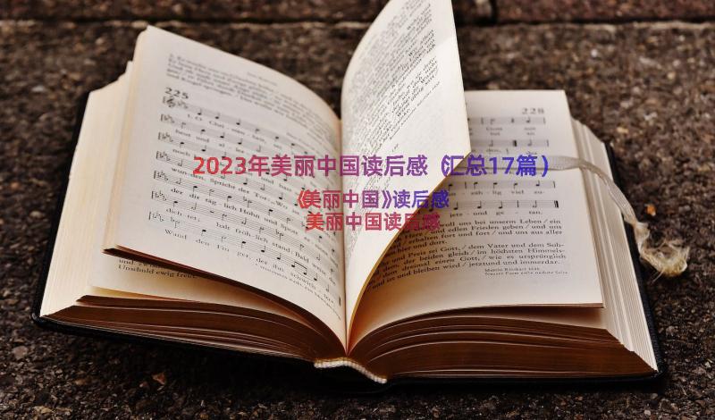 2023年美丽中国读后感（汇总17篇）