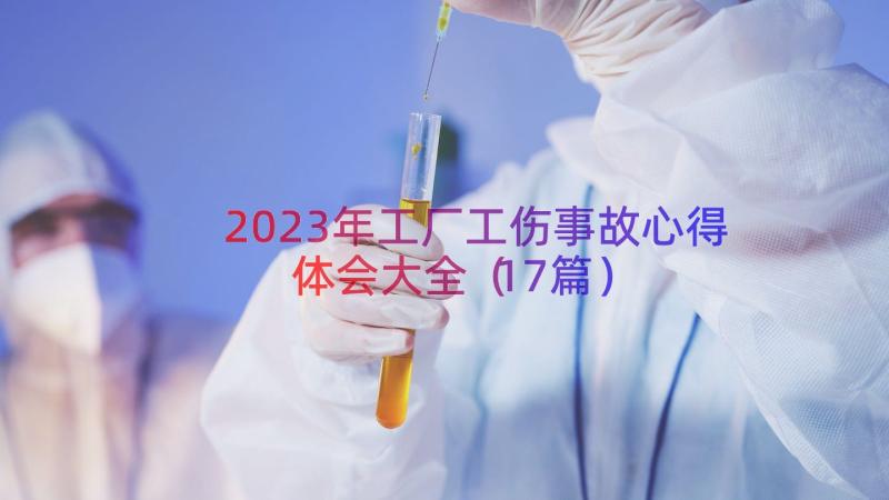 2023年工厂工伤事故心得体会大全（17篇）