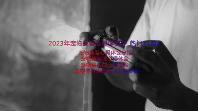 2023年宠物美容心得体会好（热门21篇）