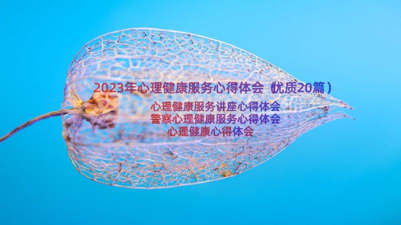 2023年心理健康服务心得体会（优质20篇）