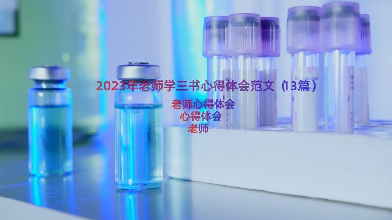 2023年老师学三书心得体会范文（13篇）