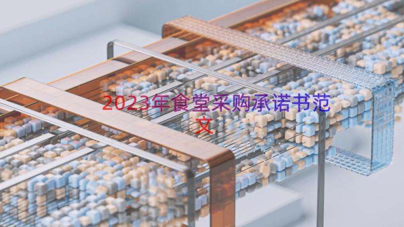 2023年食堂采购承诺书范文