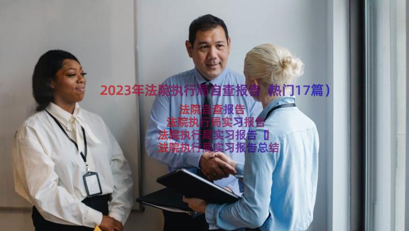 2023年法院执行局自查报告（热门17篇）