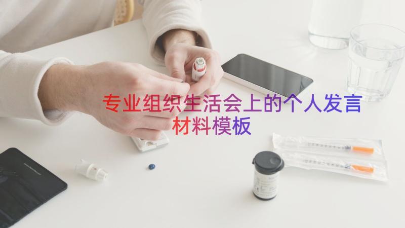 专业组织生活会上的个人发言材料（模板16篇）