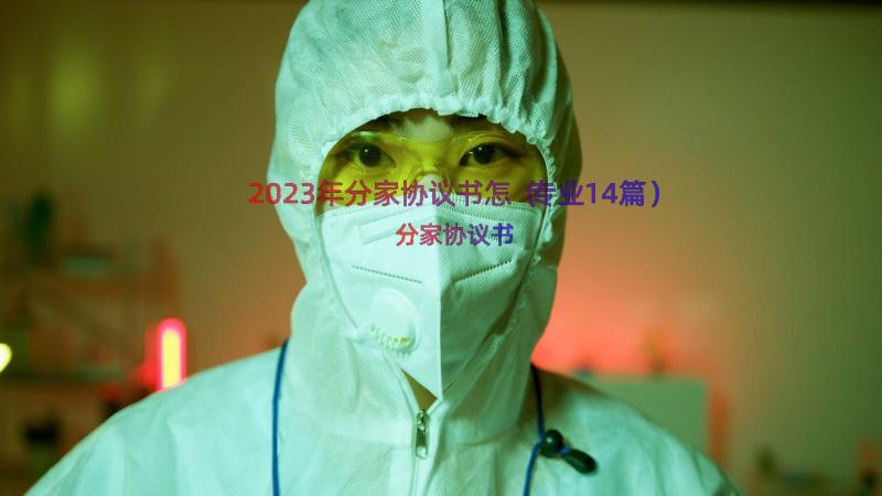 2023年分家协议书怎（专业14篇）