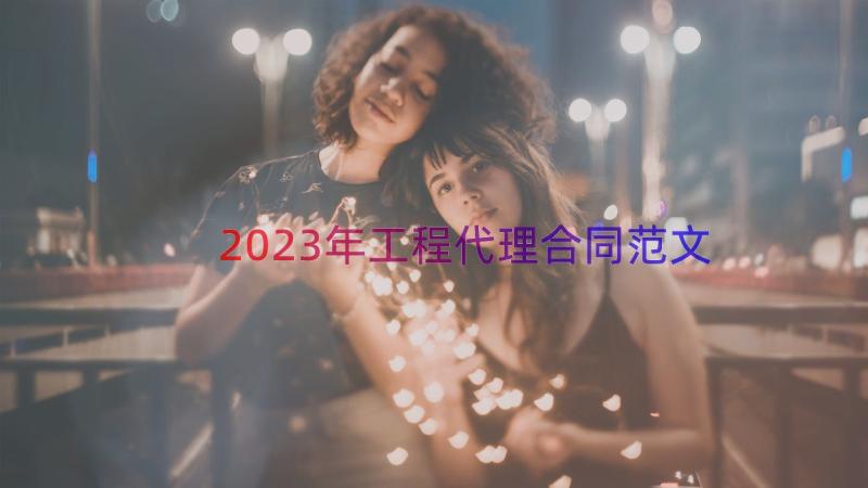 2023年工程代理合同范文（17篇）