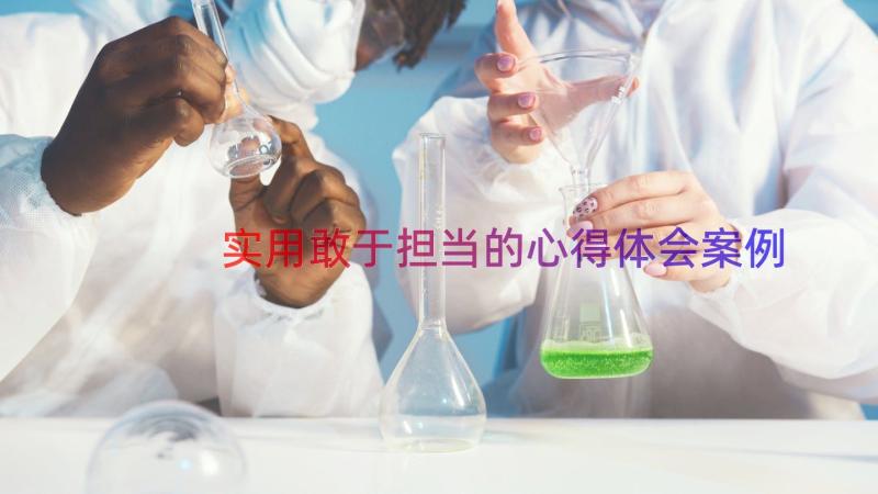 实用敢于担当的心得体会（案例16篇）