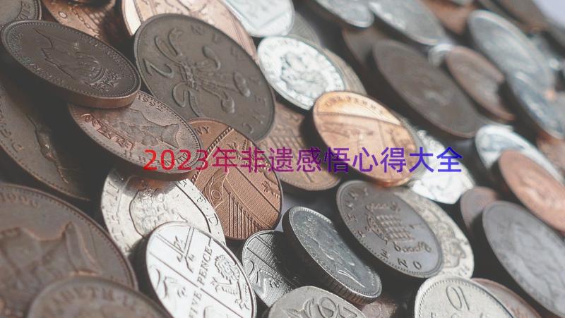 2023年非遗感悟心得大全（14篇）