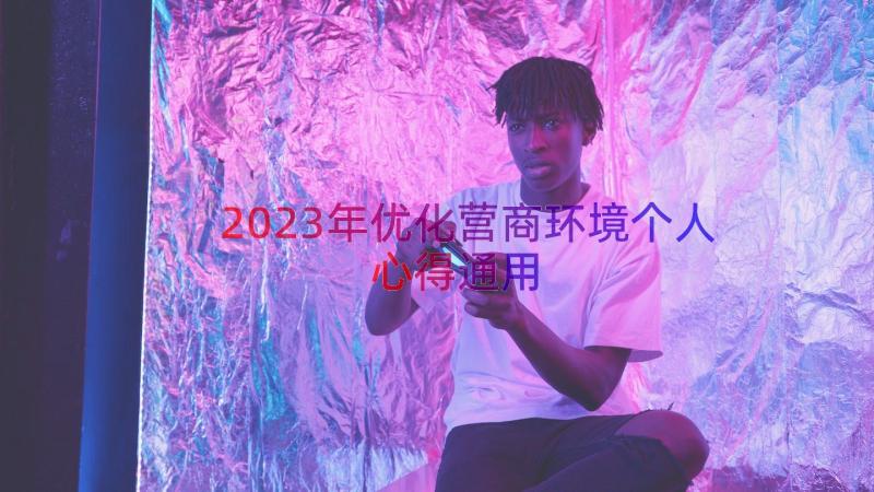 2023年优化营商环境个人心得（通用17篇）