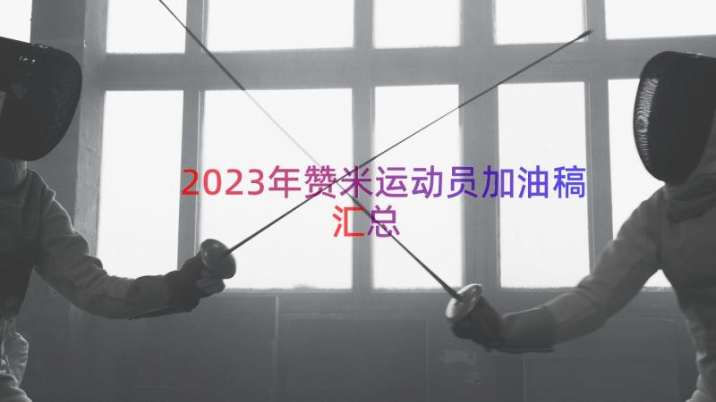 2023年赞米运动员加油稿（汇总18篇）