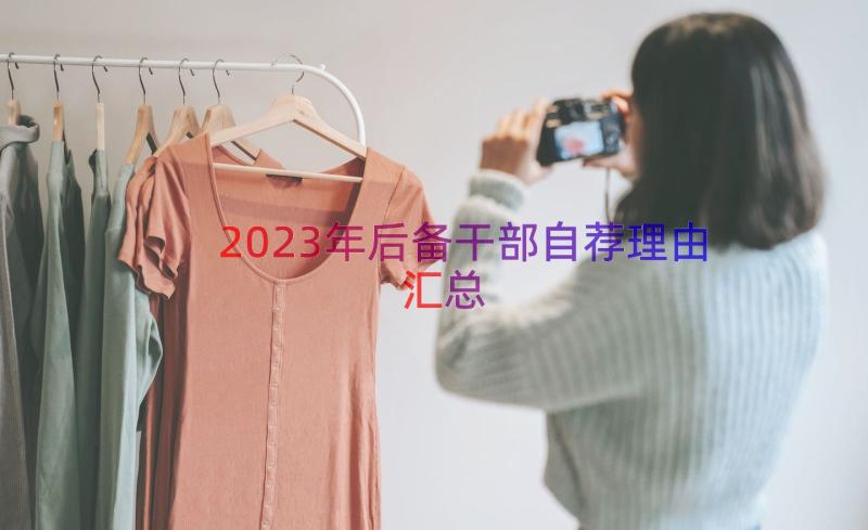 2023年后备干部自荐理由（汇总14篇）