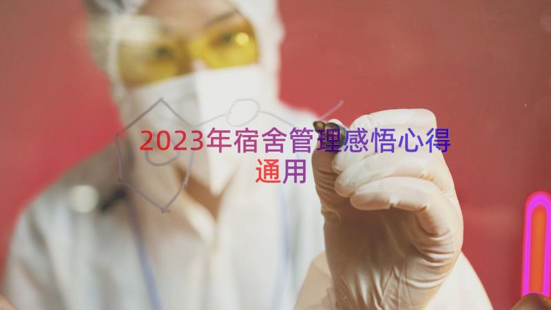 2023年宿舍管理感悟心得（通用20篇）