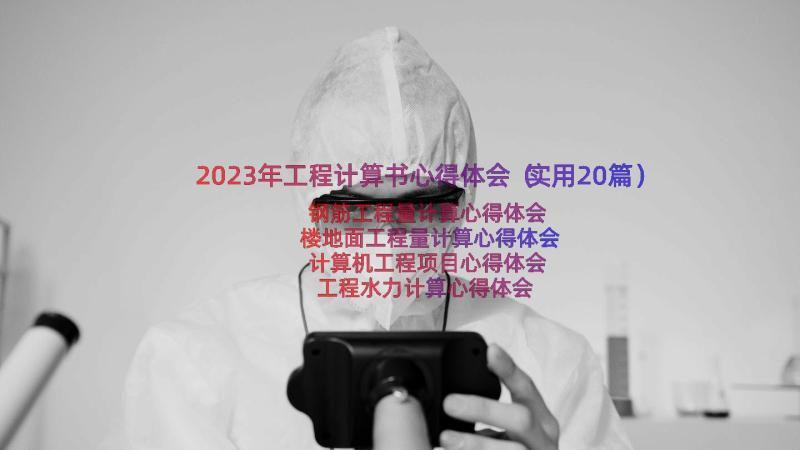 2023年工程计算书心得体会（实用20篇）