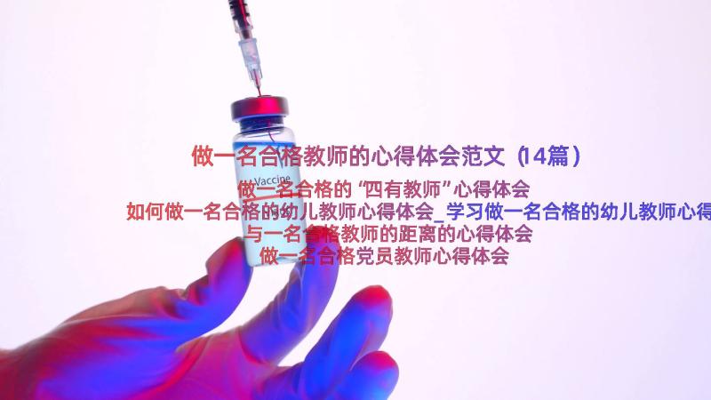 做一名合格教师的心得体会范文（14篇）