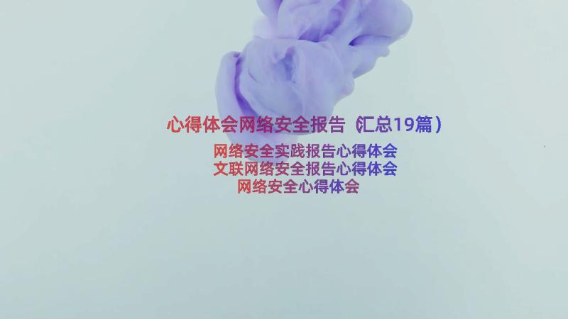 心得体会网络安全报告（汇总19篇）