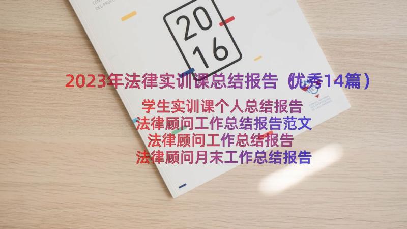 2023年法律实训课总结报告（优秀14篇）