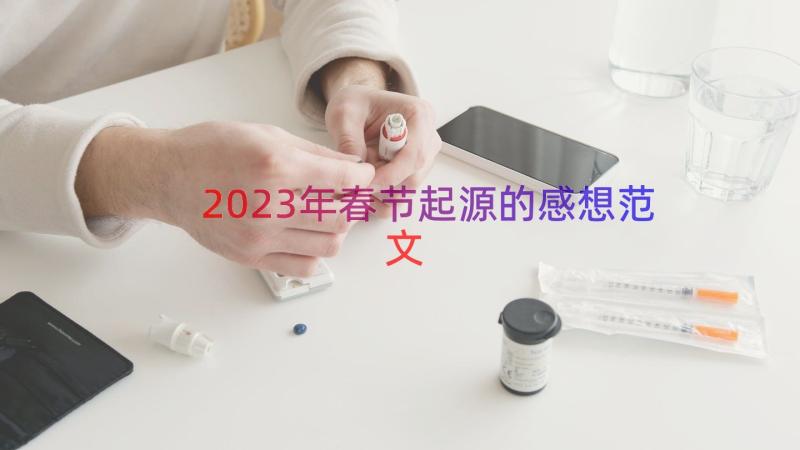 2023年春节起源的感想范文（14篇）