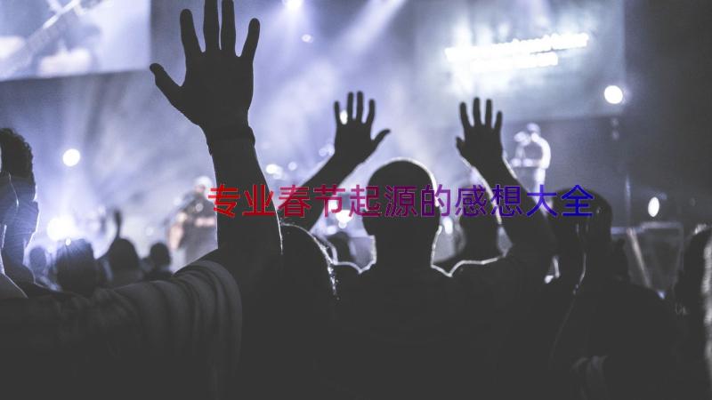 专业春节起源的感想大全（15篇）