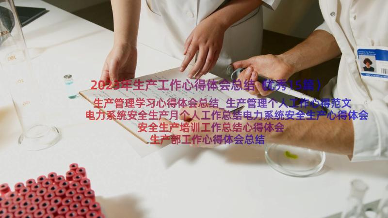 2023年生产工作心得体会总结（优秀15篇）