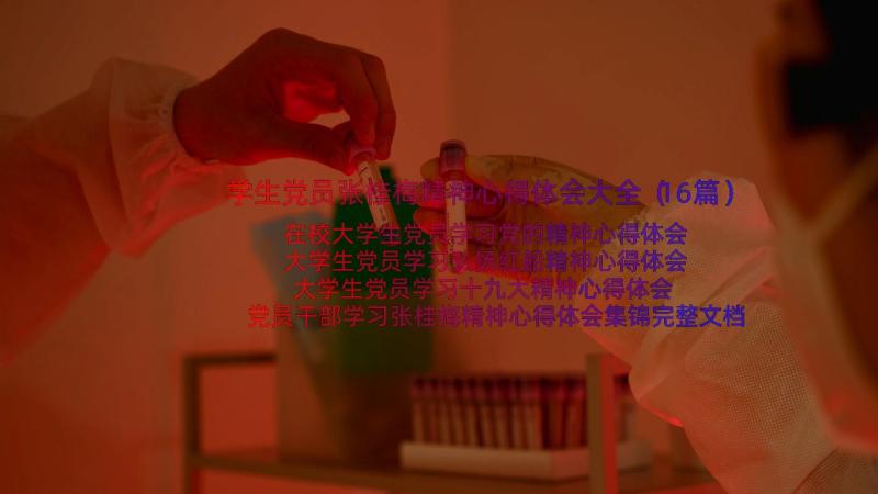 学生党员张桂梅精神心得体会大全（16篇）