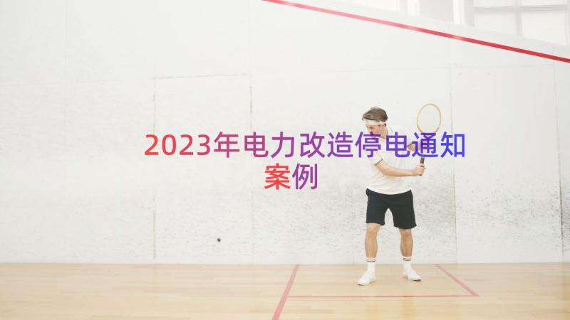 2023年电力改造停电通知（案例13篇）