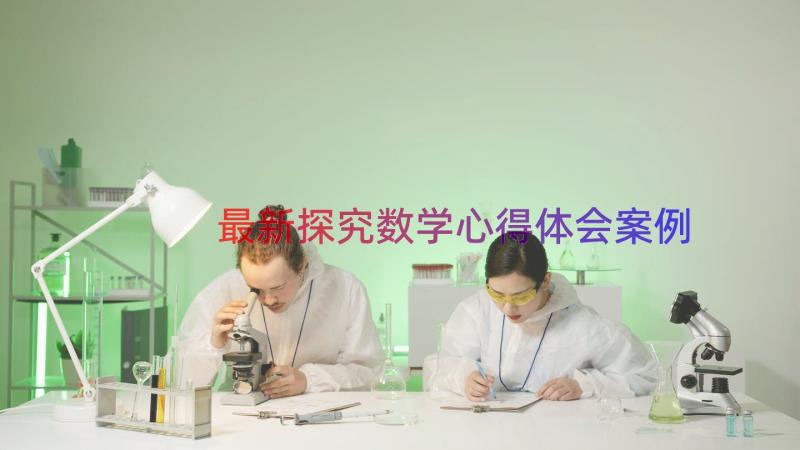 最新探究数学心得体会（案例18篇）