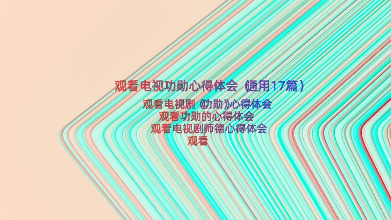 观看电视功勋心得体会（通用17篇）