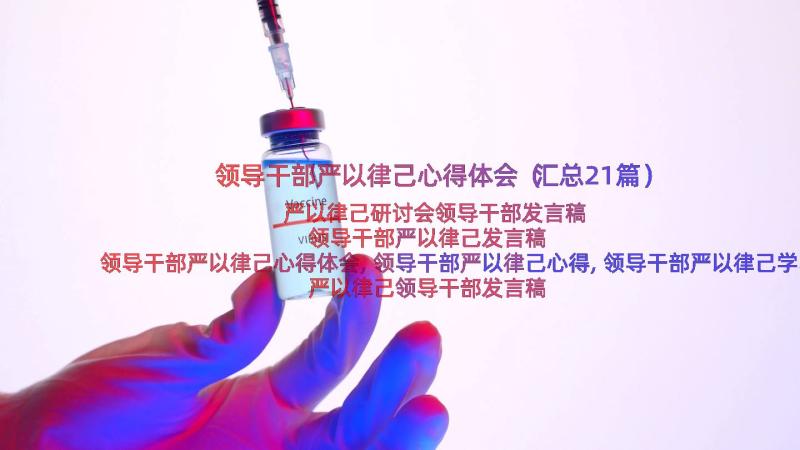 领导干部严以律己心得体会（汇总21篇）