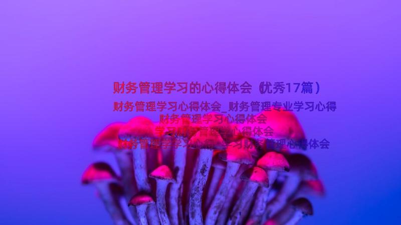 财务管理学习的心得体会（优秀17篇）