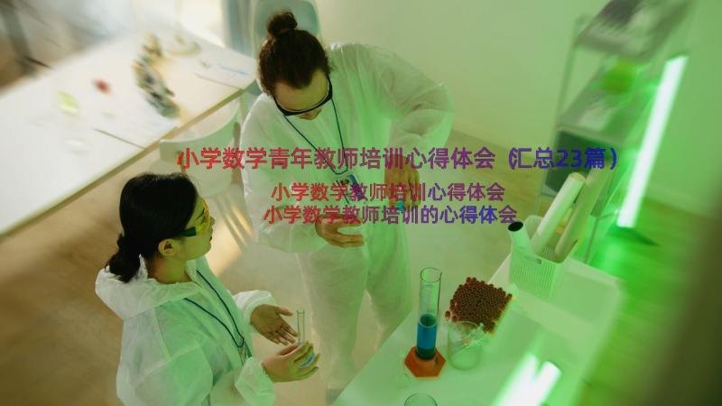 小学数学青年教师培训心得体会（汇总23篇）