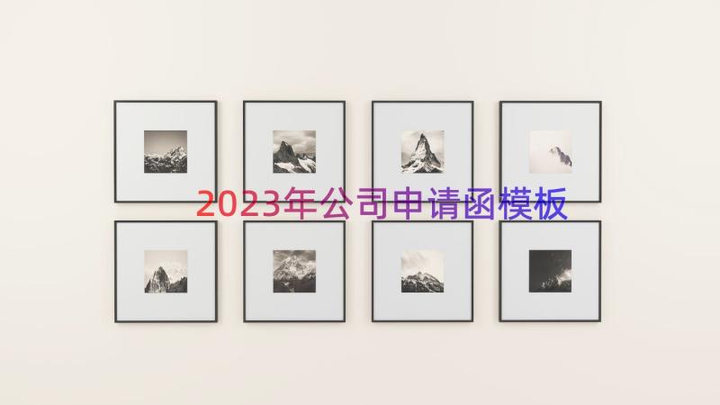 2023年公司申请函（模板17篇）