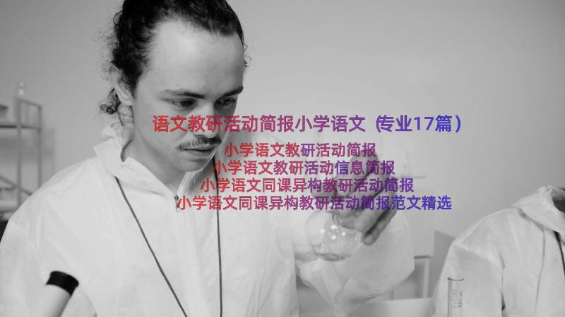 语文教研活动简报小学语文（专业17篇）