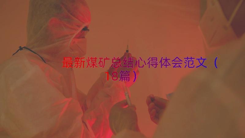 最新煤矿总结心得体会范文（18篇）