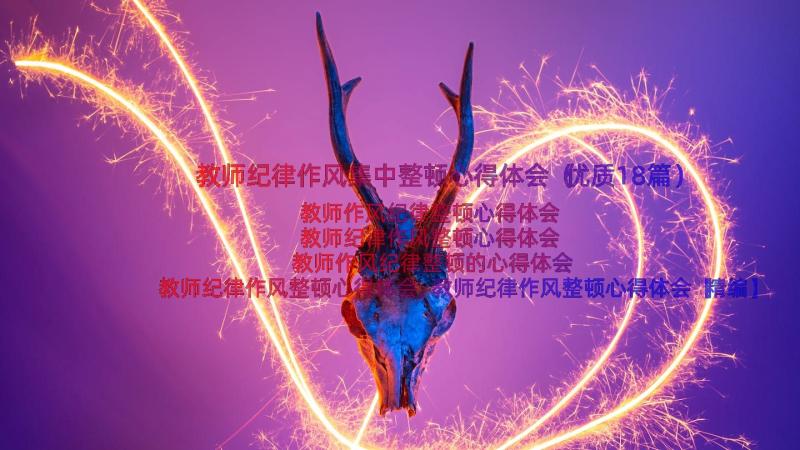 教师纪律作风集中整顿心得体会（优质18篇）