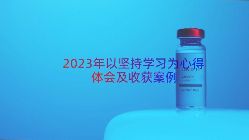 2023年以坚持学习为心得体会及收获（案例16篇）