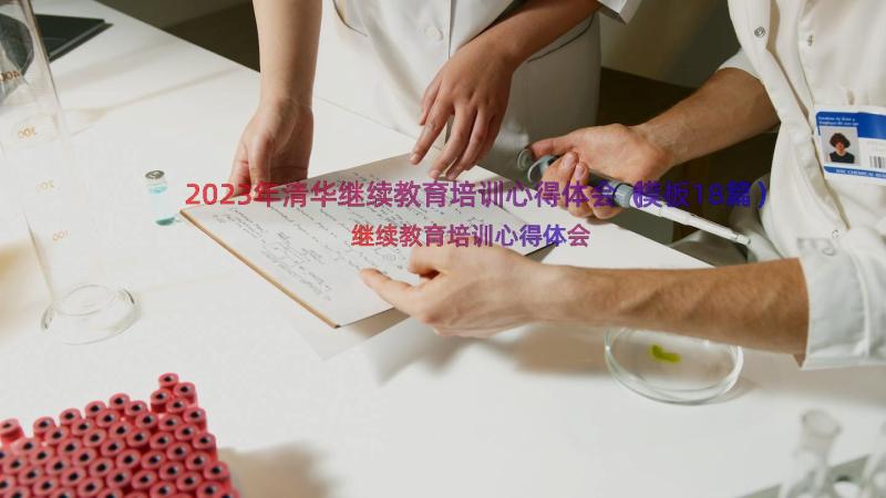 2023年清华继续教育培训心得体会（模板18篇）