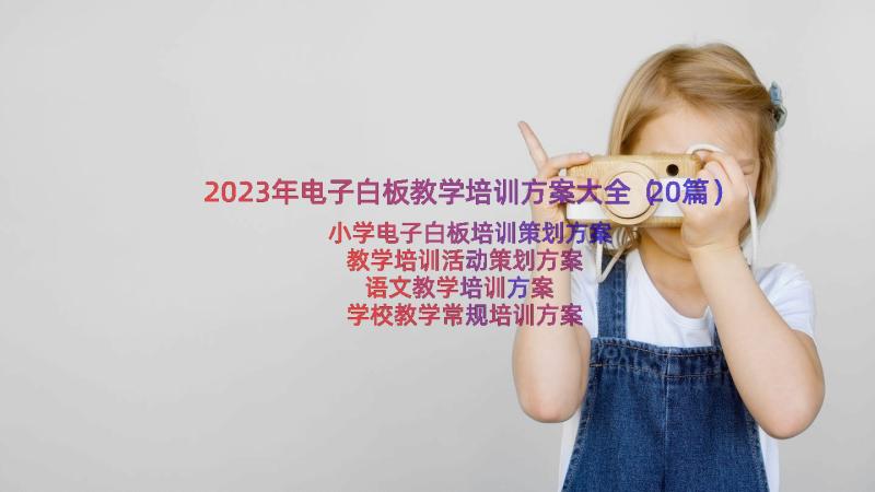 2023年电子白板教学培训方案大全（20篇）