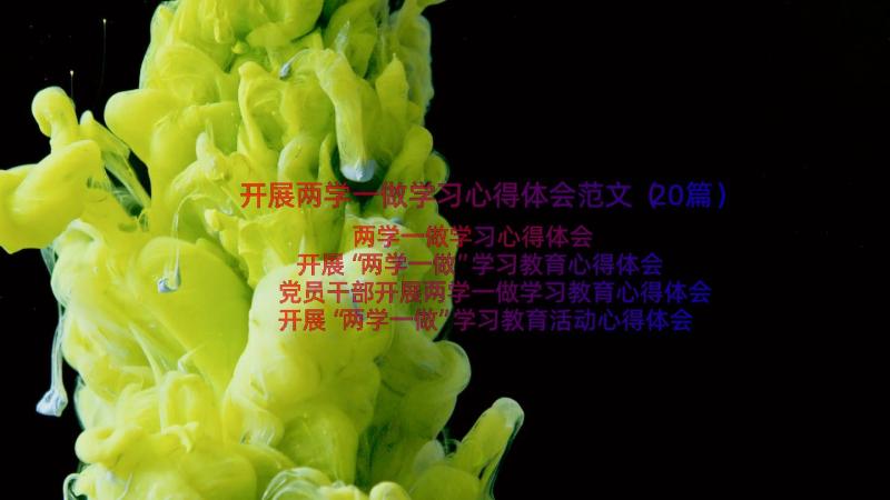 开展两学一做学习心得体会范文（20篇）