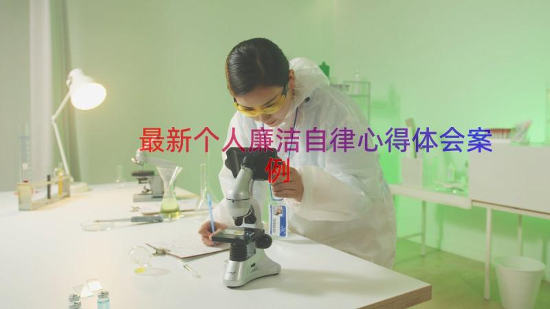 最新个人廉洁自律心得体会（案例13篇）