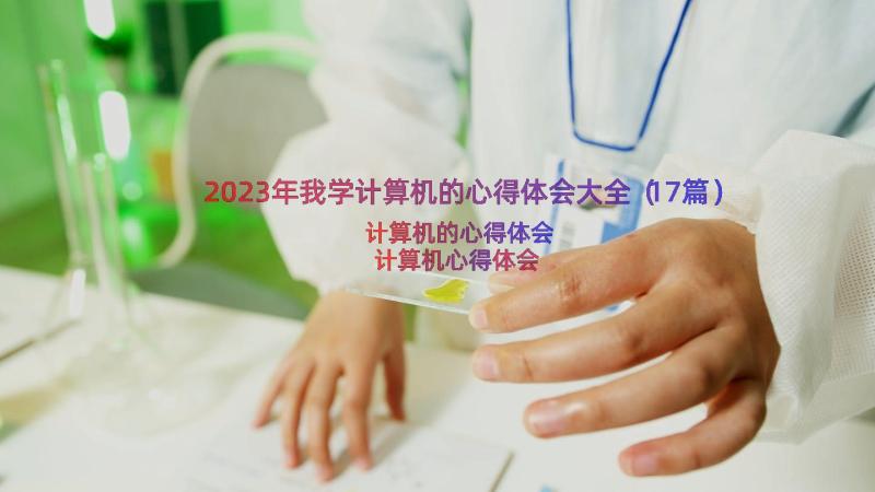 2023年我学计算机的心得体会大全（17篇）