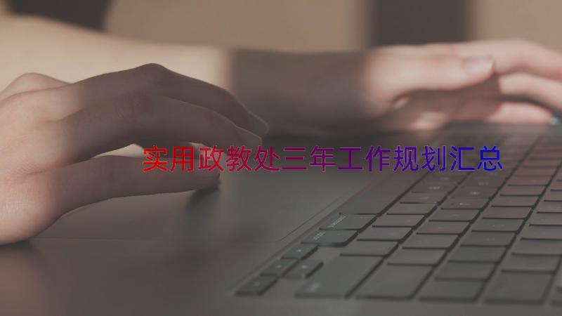 实用政教处三年工作规划（汇总13篇）