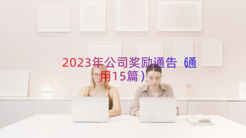 2023年公司奖励通告（通用15篇）