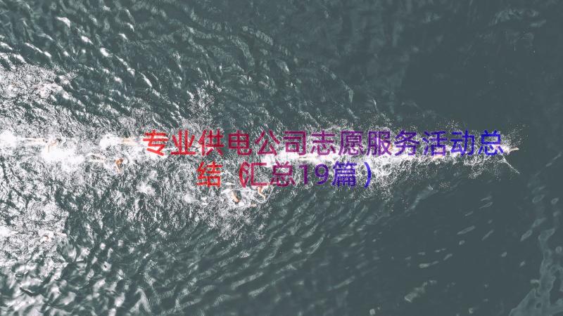 专业供电公司志愿服务活动总结（汇总19篇）