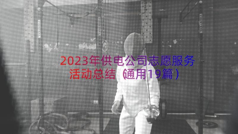 2023年供电公司志愿服务活动总结（通用19篇）