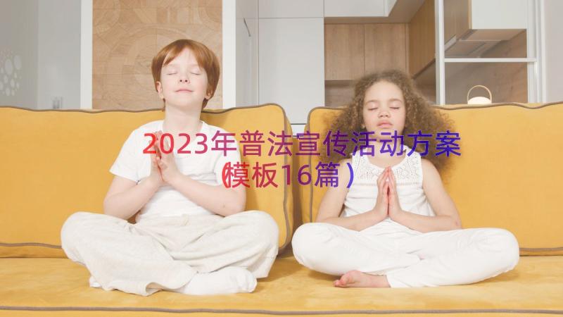 2023年普法宣传活动方案（模板16篇）