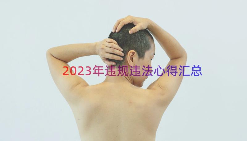 2023年违规违法心得（汇总14篇）