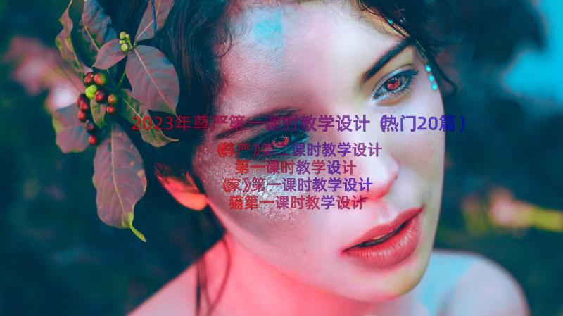 2023年尊严第一课时教学设计（热门20篇）