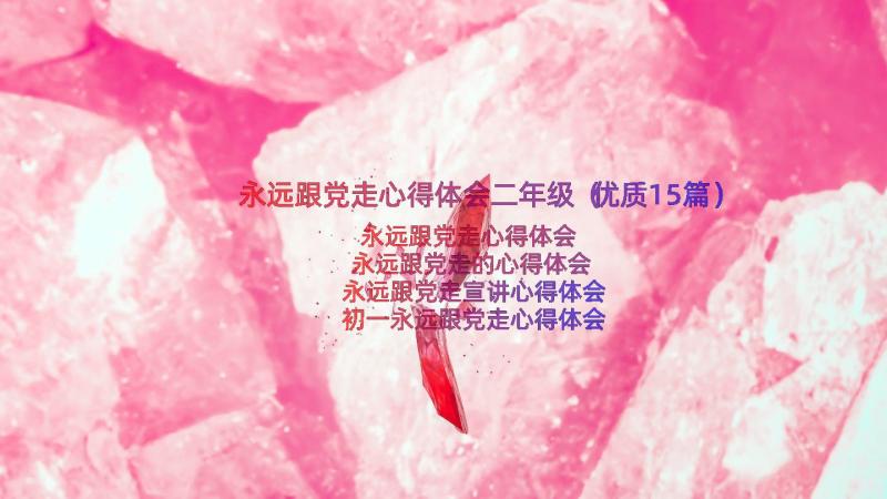 永远跟党走心得体会二年级（优质15篇）