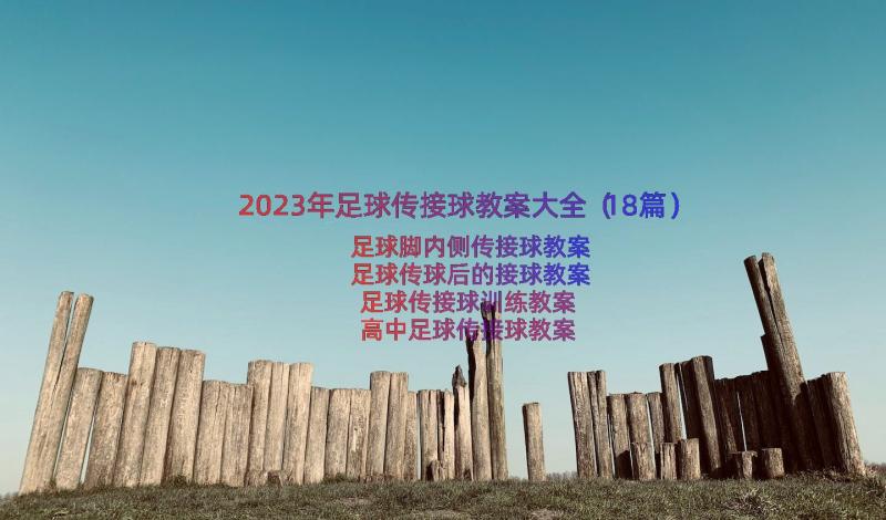 2023年足球传接球教案大全（18篇）